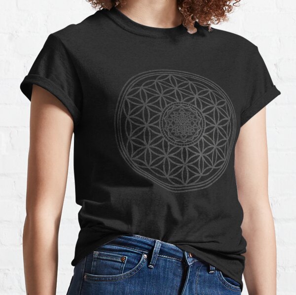 Geometric Flower T Shirt / Triangle Minimalist Flower Top / 