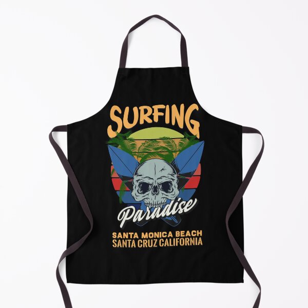Item preview, Surfing Paradise Santa Monica Beach - Surfer Design with Skull, Surfboards and Palm Trees designed and sold by velisani.