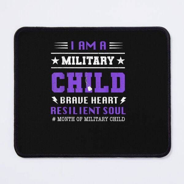 Item preview, I Am A Military Kid Brave Heart Resilient Soul Purple designed and sold by DeannaMarks.