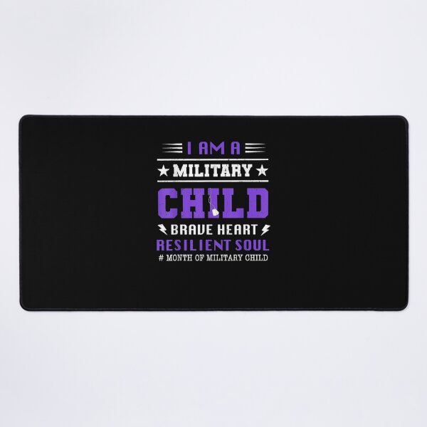 Item preview, I Am A Military Kid Brave Heart Resilient Soul Purple designed and sold by DeannaMarks.