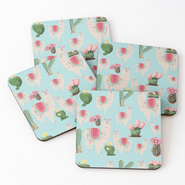 Item preview, Cute Fiesta Llama & Cactus Pattern designed and sold by idovedesign.
