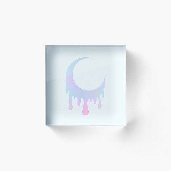 Melty Moon Acrylic Block