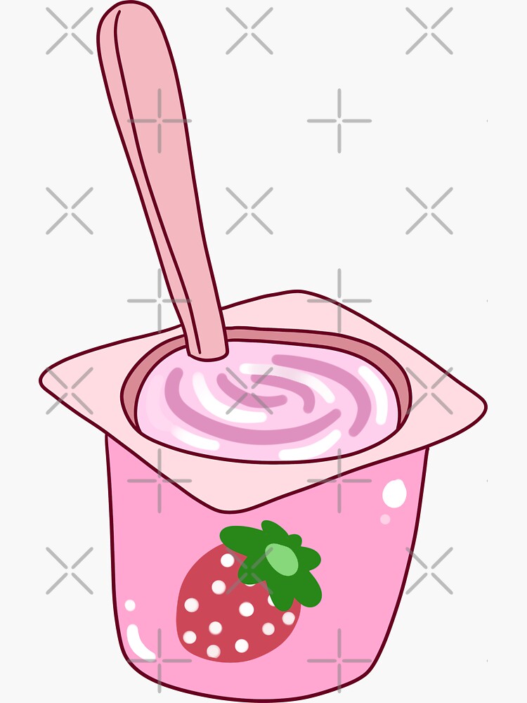 "Strawberry Yogurt" Sticker by SaradaBoru Redbubble