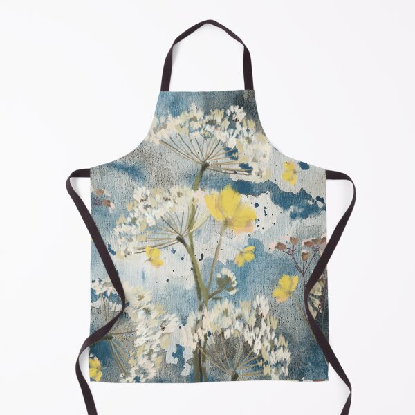 Item preview, Summer At The Beach Watercolor Art Yellow & Blue Floral designed and sold by tamdevo1.