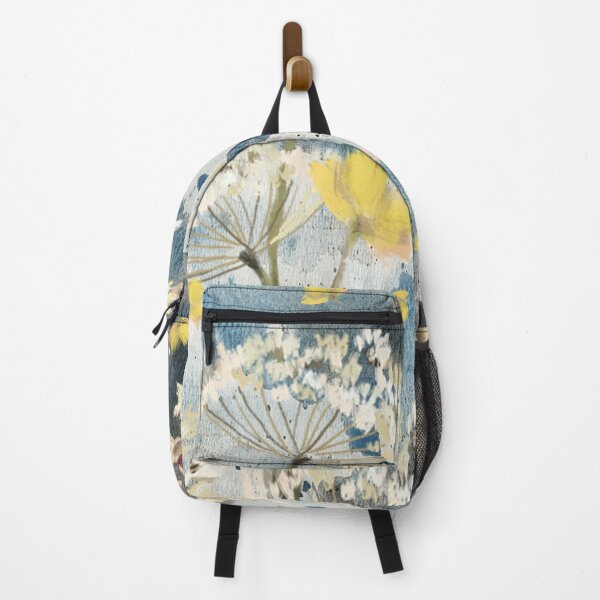 Item preview, Summer At The Beach Watercolor Art Yellow & Blue Floral designed and sold by tamdevo1.