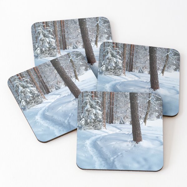 Item preview, Winter Vibes - Snowy Forest Path designed and sold by humnoo.