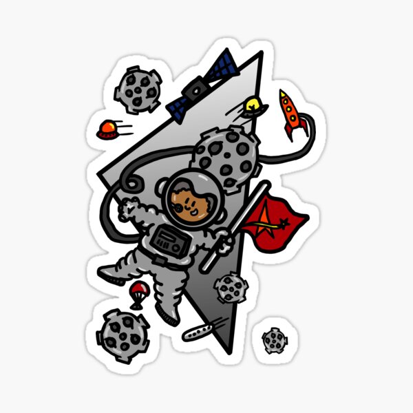 Cute cartoon character Denson (astronaut) Sticker