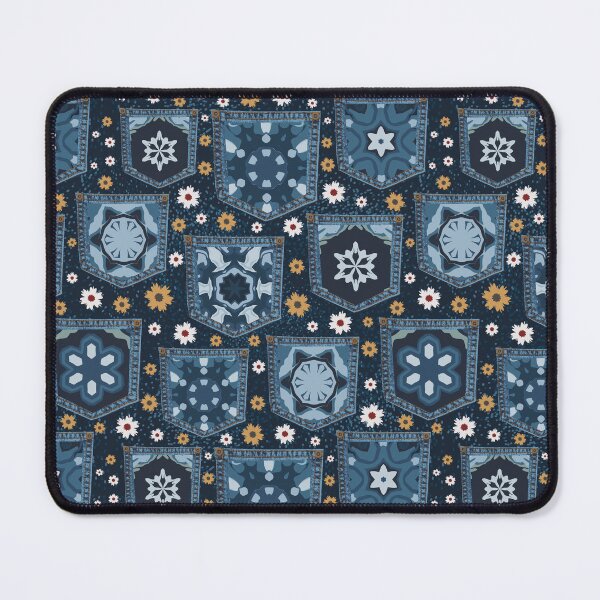 Item preview, Floral Patchwork Pockets Pattern designed and sold by prirajdesigns.