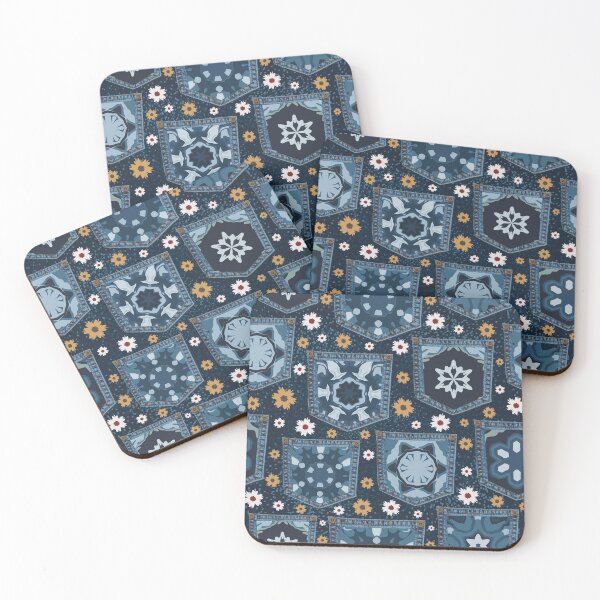 Item preview, Floral Patchwork Pockets Pattern designed and sold by prirajdesigns.