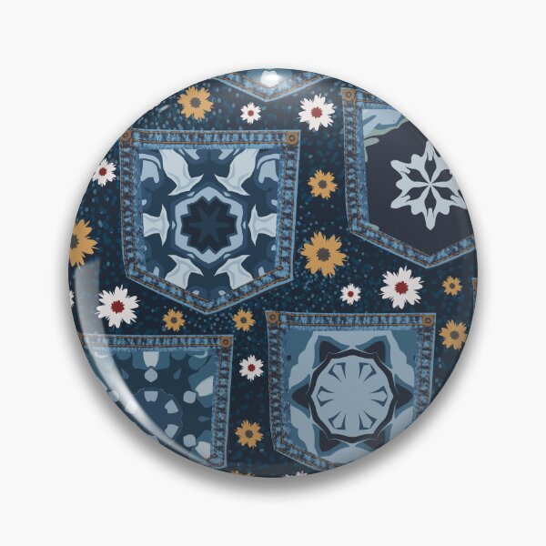 Item preview, Floral Patchwork Pockets Pattern designed and sold by prirajdesigns.