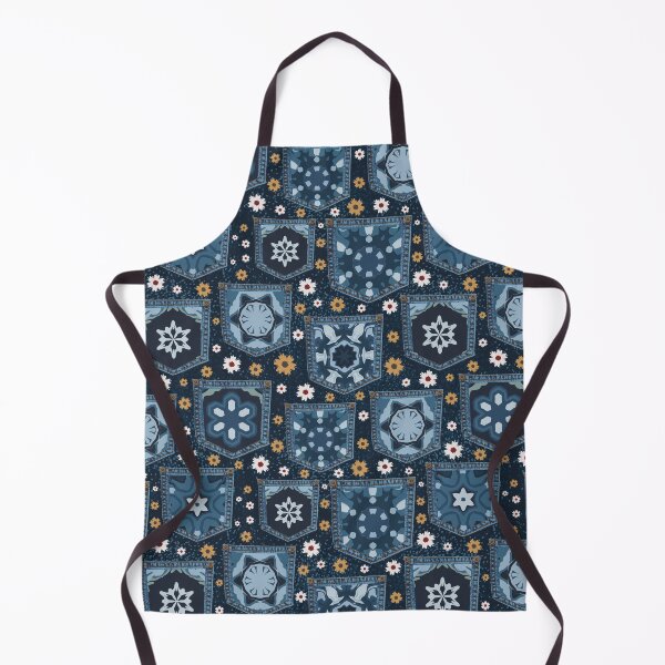 Item preview, Floral Patchwork Pockets Pattern designed and sold by prirajdesigns.