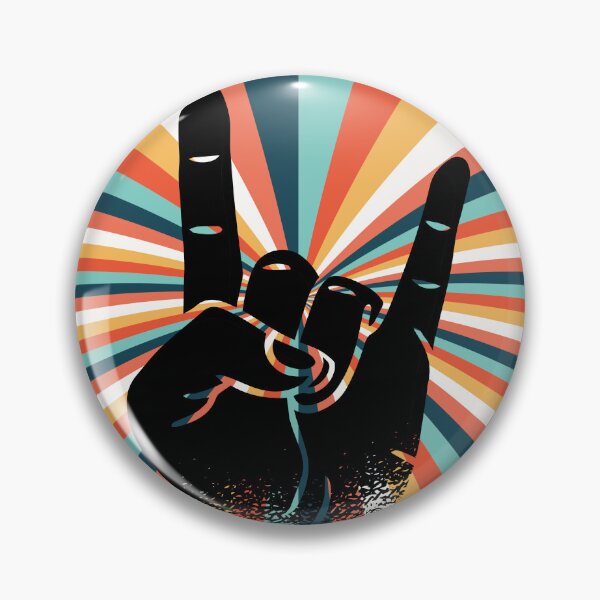 Artikelvorschau, rock on rock n roll chill sunset retro rock hand entworfen und verkauft von YassOrNope.
