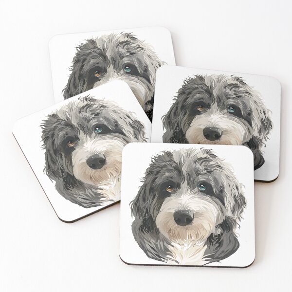Item preview, Blue merle doodle  designed and sold by PawsoMania.