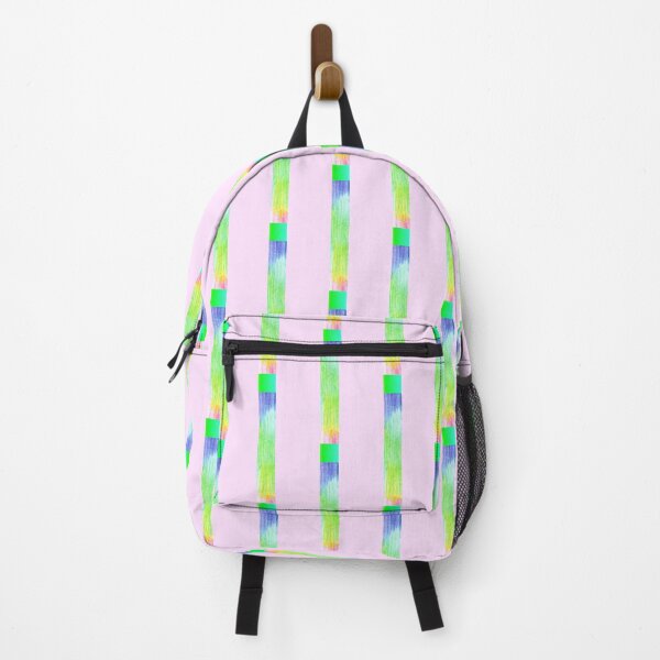 Item preview, pink and rainbow vertical striped | colored pencils drawing pattern designed and sold by lausn.