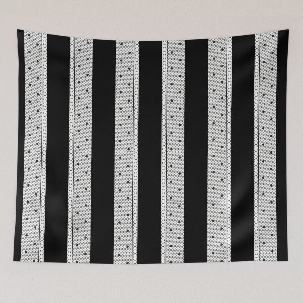 Item preview, Rayas de encaje blanco y negro designed and sold by Syphi.