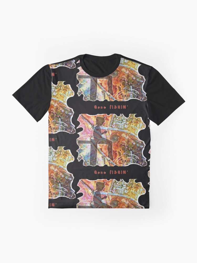 Alternate view of STEAMPUNK GONE FISHIN' CHILD FISHING OFF PIER Graphic T-Shirt
