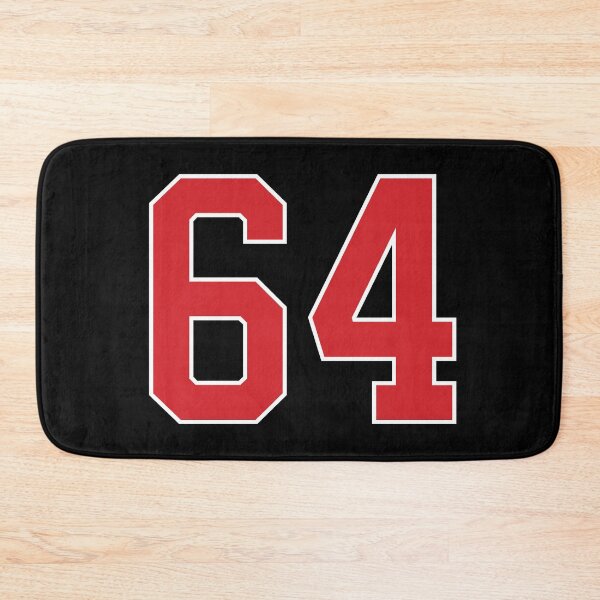 Item preview, Sports Number 64, red black color lucky sport sixty four designed and sold by ArtIsParty.