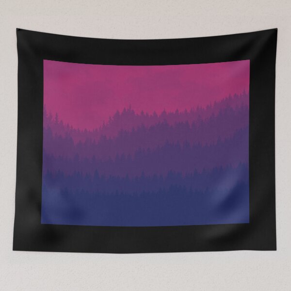 Item preview, Sunset Silhouette - Pink Blue and Purple -  designed and sold by Xernition.