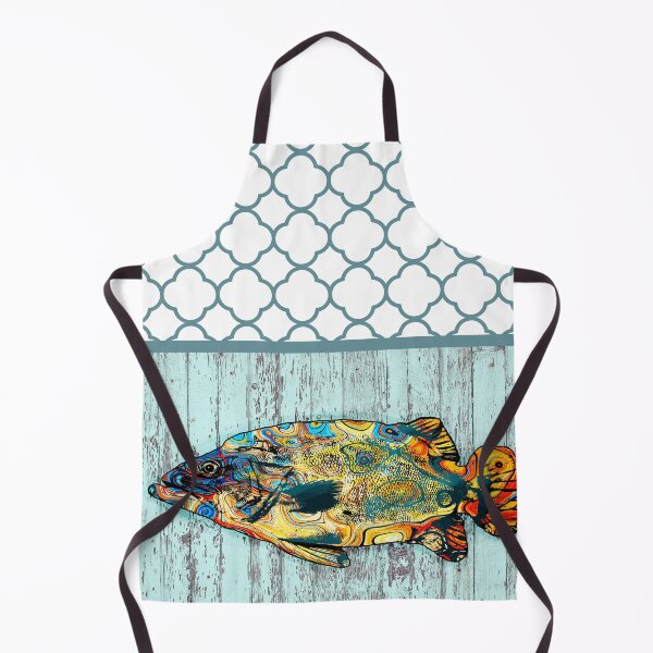 Item preview, Multicolor Fish 2 with Quatrefoil pattern designed and sold by artbylucie.