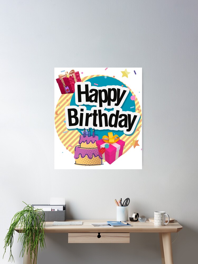 Happy Birthday Sticker for Sale by MiistyDesignz