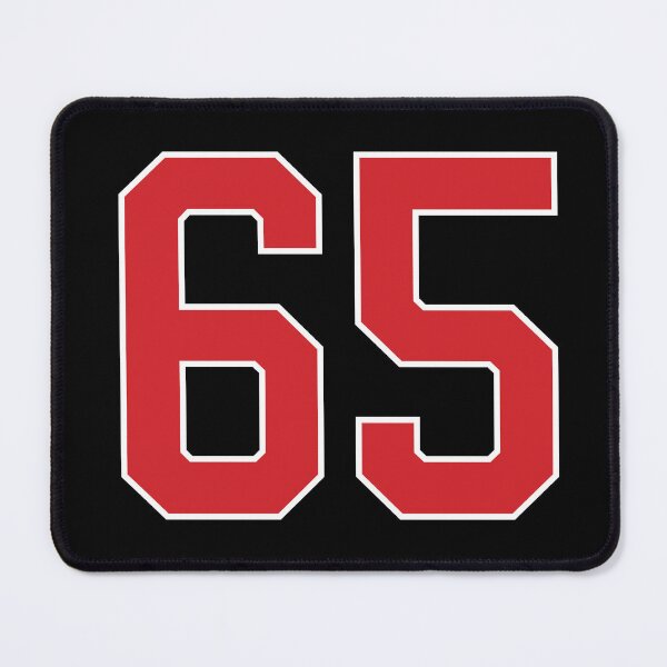 Item preview, Sports Number 65, red black color lucky sport sixty five designed and sold by ArtIsParty.