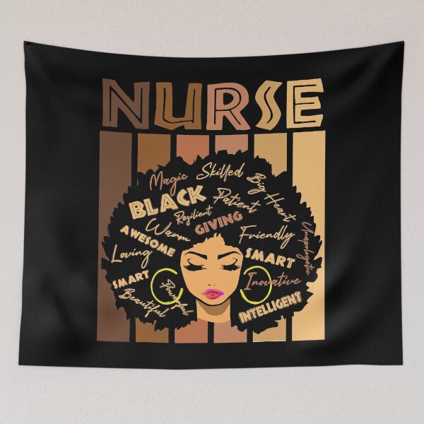 Item preview, Black Strong Nurse Afro Love Melanin African American Women designed and sold by GreenFarm2022.
