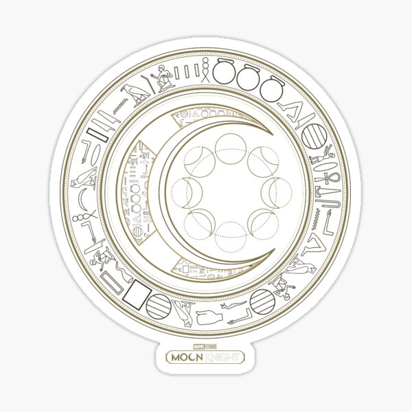 Moon Knight Hieroglyphics Logo Sticker