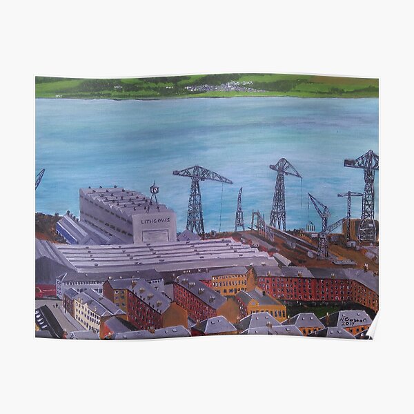"Kingston Yard, Port Glasgow" Poster by CrossanArt Redbubble