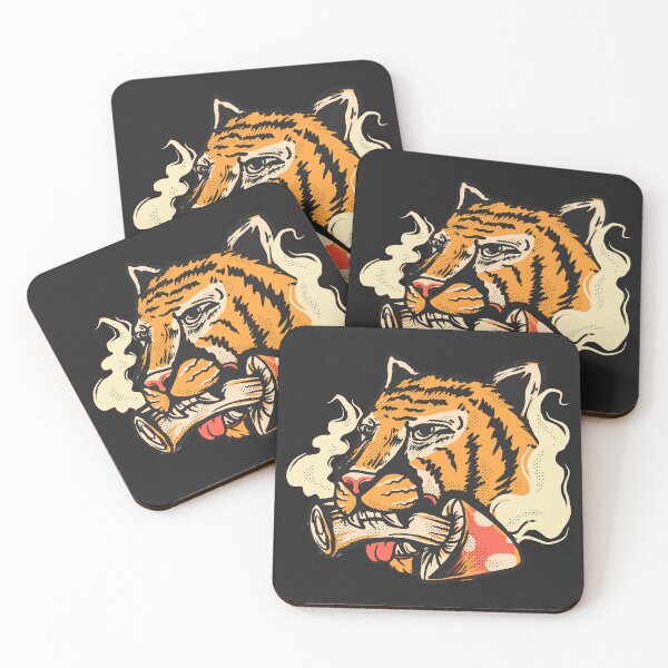 Item preview, Tiger and Shrooms designed and sold by machmigo.