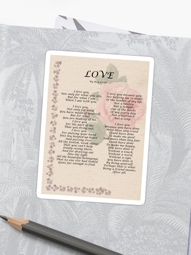 Latest I Love You Not Only For What You Are Poem Roy Croft - family quotes