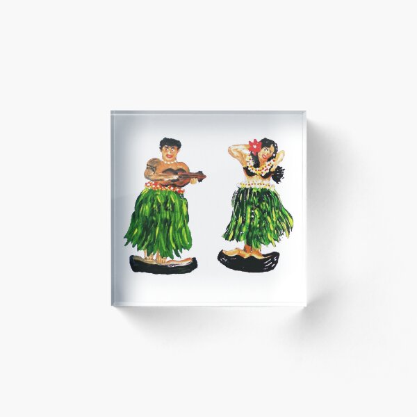 WE'RE HAVIN' A LUAU Acrylic Block
