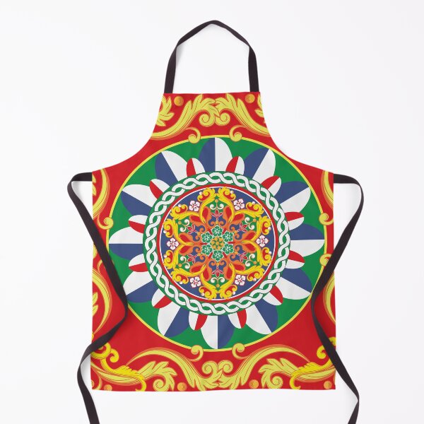 Item preview, Sicilian Baroque Floral Mandala Tile designed and sold by nouveaudecor.