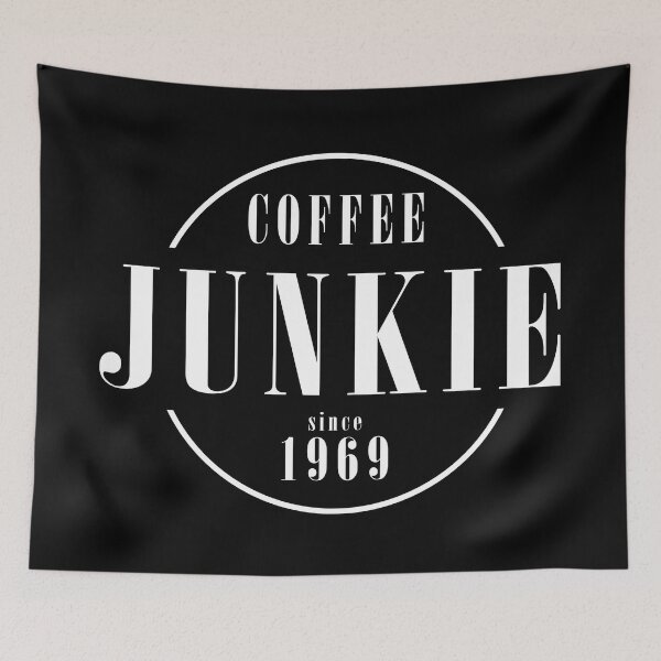 Item preview, Coffee Junkie since 1969 - Black designed and sold by AlfabetDesign.