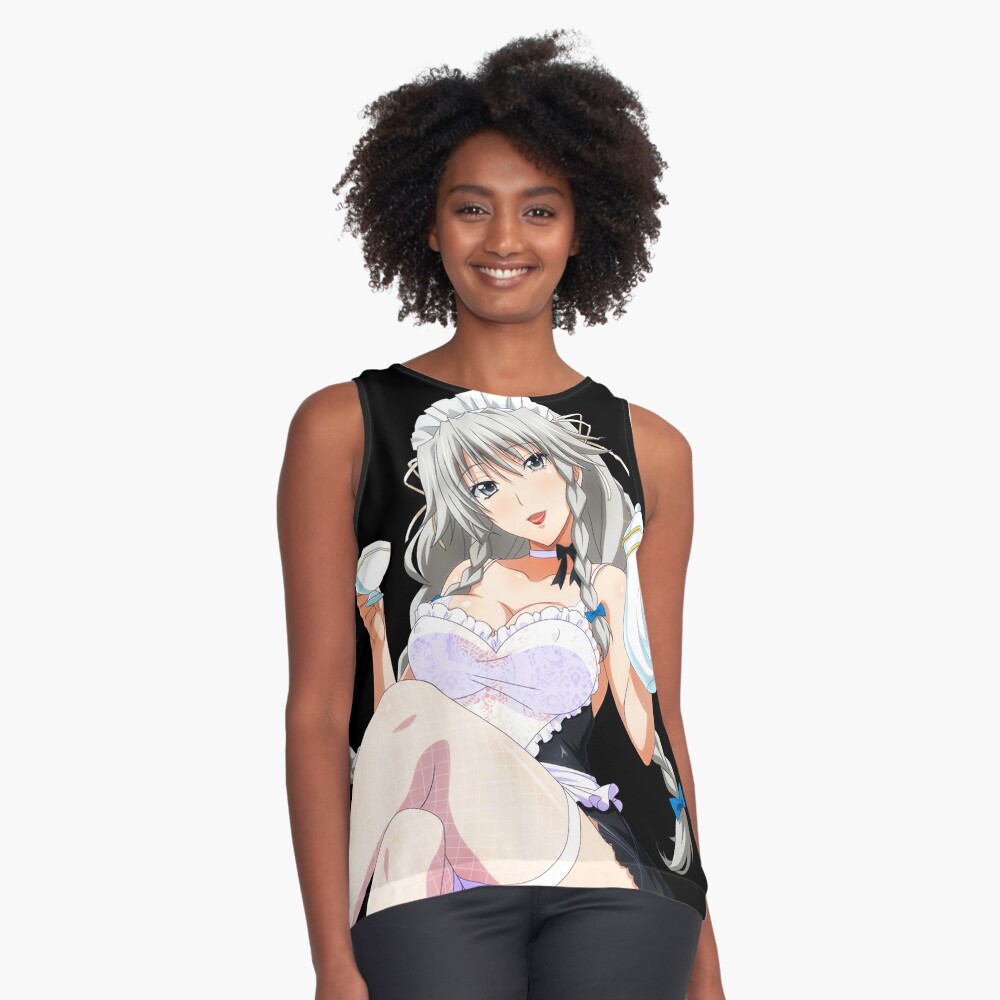 Hot Grayfia Lucifuge Sexy Tits Boobs High School Dxd Lewd Ecchi Hentai Girl Sleeveless Top