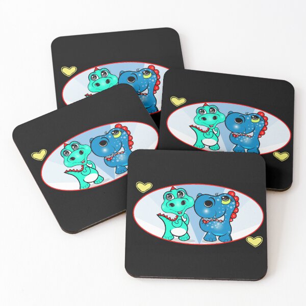 Item preview, They are bosom buddies - Happy Dinosaurs  designed and sold by Shirley cute art .
