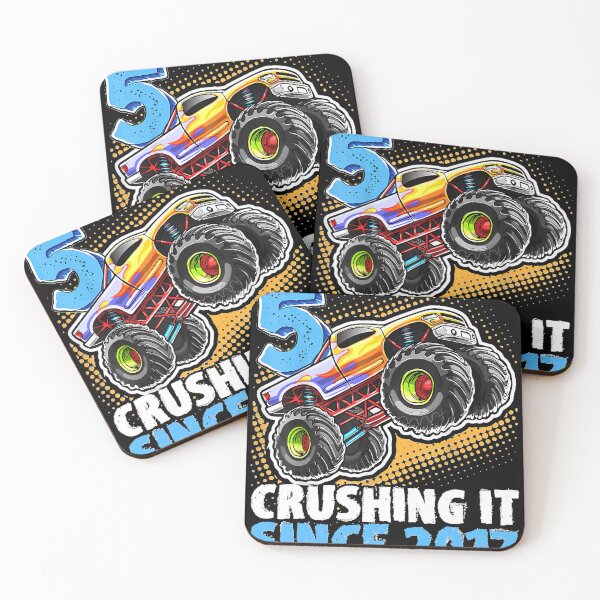 Item preview, 5 Crushing It Sin.ce 2017 Mon.ster Truck 5th Birthday Boys designed and sold by CONCEPCION654.