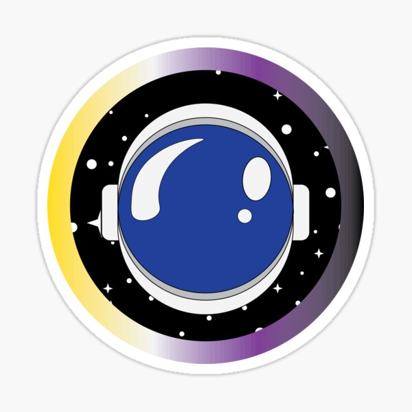 Non Binary Pride Astronaut Sticker