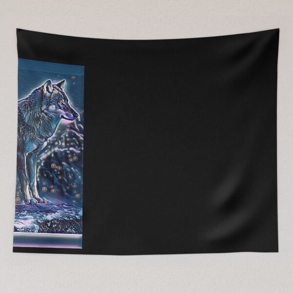 Item preview, Magic Wolf Art Colorful Lone Wolf designed and sold by SolSel ⭐⭐⭐⭐⭐.