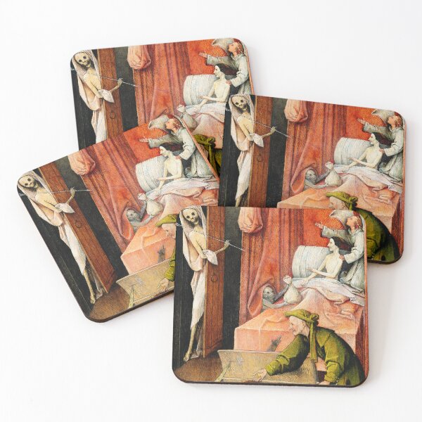 Item preview, Death and the Miser painting by Hieronymus Bosch  designed and sold by MagicStrawberry.