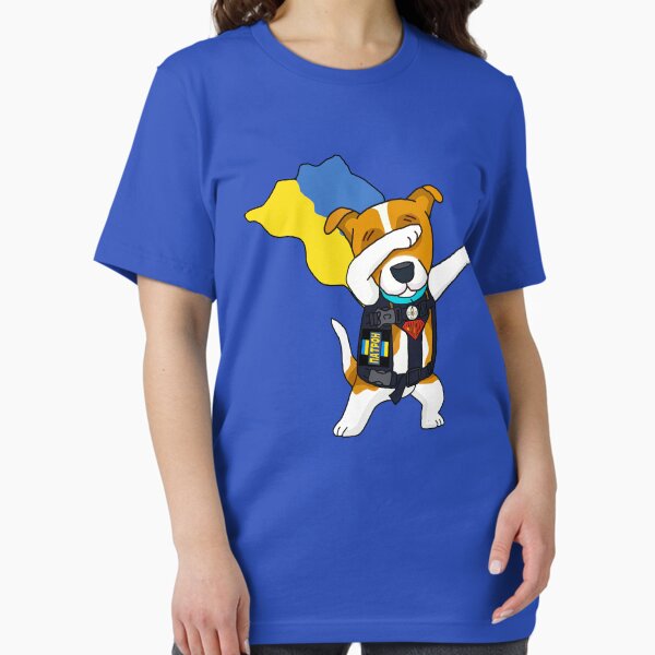 Item preview, Dabbing Dance Ukrainian Patron Dog Superhero With Cape Flag Sign designed and sold by Aide.