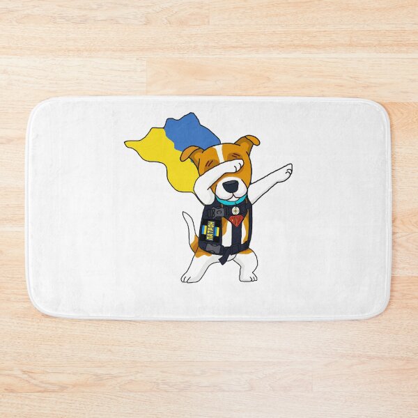 Item preview, Dabbing Dance Ukrainian Patron Dog Superhero With Cape Flag Sign designed and sold by Aide.