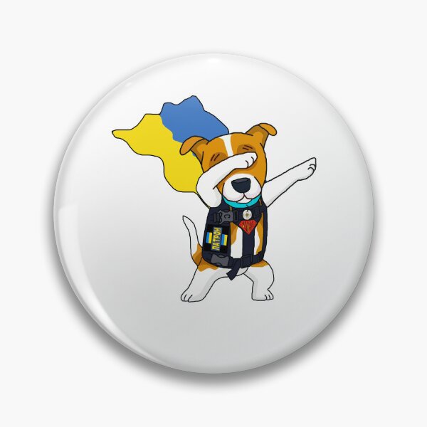 Item preview, Dabbing Dance Ukrainian Patron Dog Superhero With Cape Flag Sign designed and sold by Aide.