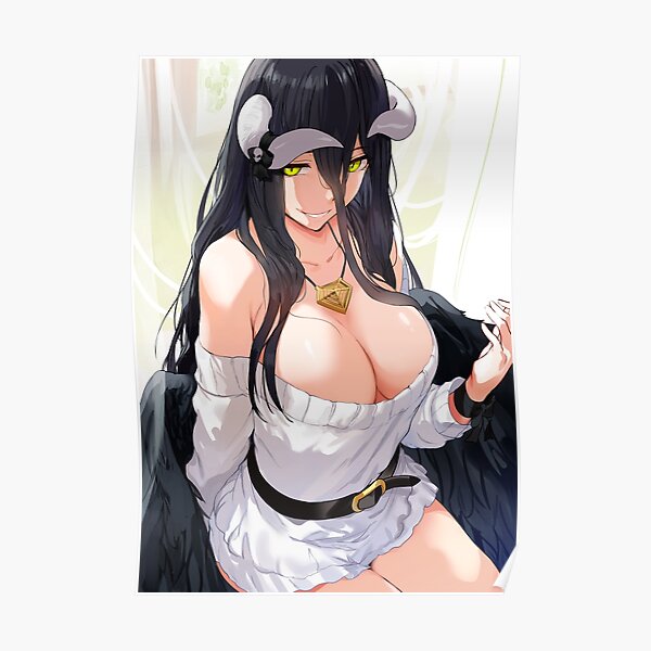 Sexy Busty Albedo Hot Boobs Tits (Overlord Lewd Anime Hentai Ecchi Succubus) Poster