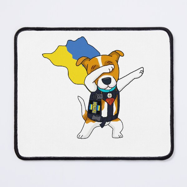 Item preview, Dabbing Dance Ukrainian Patron Dog Superhero With Cape Flag Sign designed and sold by Aide.
