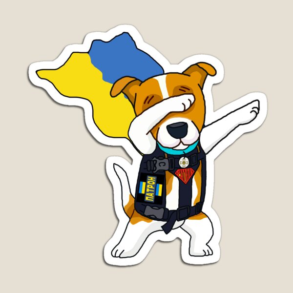 Item preview, Dabbing Dance Ukrainian Patron Dog Superhero With Cape Flag Sign designed and sold by Aide.