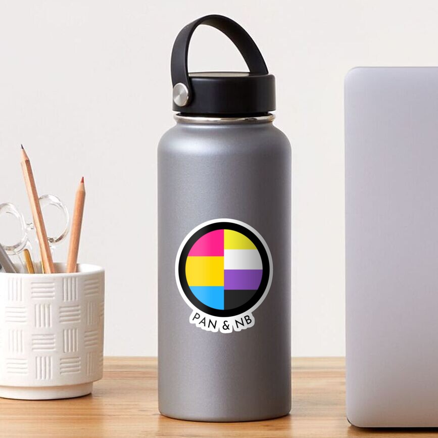 "Pan and Nonbinary Pride Flags" Sticker for Sale by FallenFeline