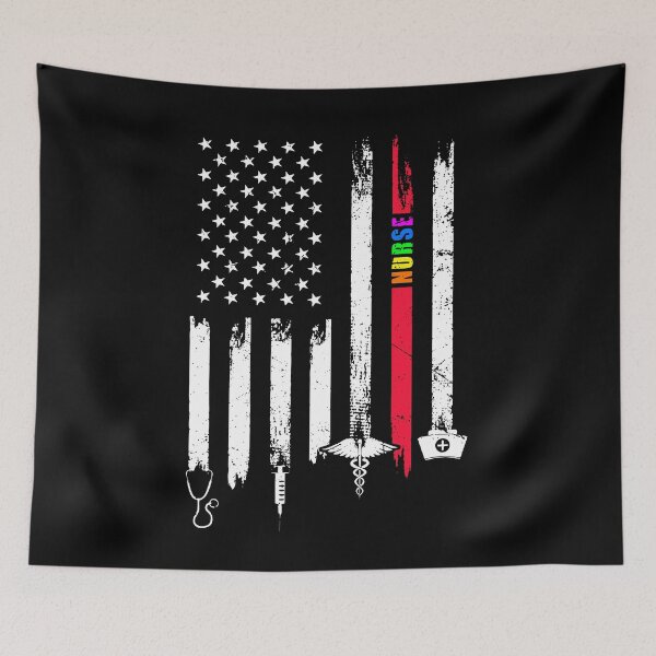 Item preview, Funny American Flag Nurse Day Gift Idea designed and sold by GreenFarm2022.
