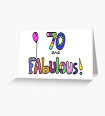 70 und fabelhafter glücklicher 70. Geburtstags-Ballon Grußkarte