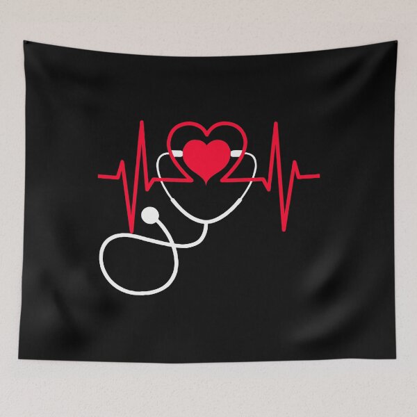 Item preview, Funny Heart Beats Nurse Nursing Medical designed and sold by GreenFarm2022.
