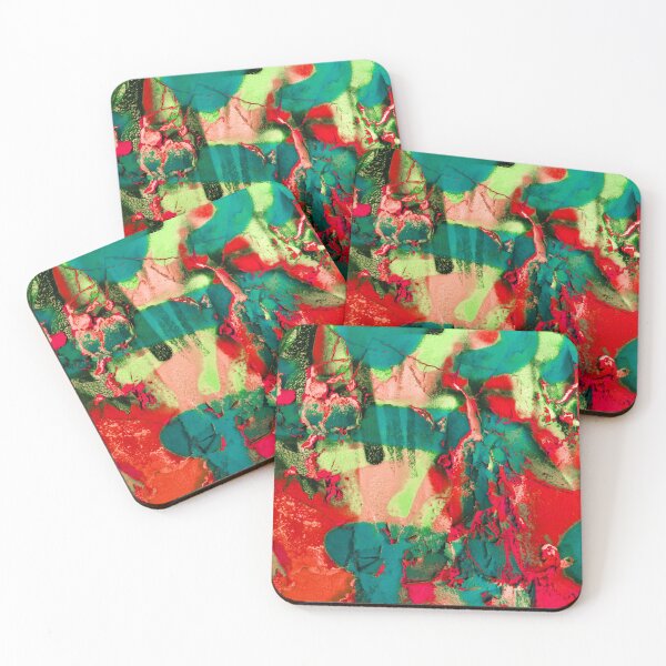 Item preview, Decorative colorful red green textured background - modern abstract pattern designed and sold by fowons.